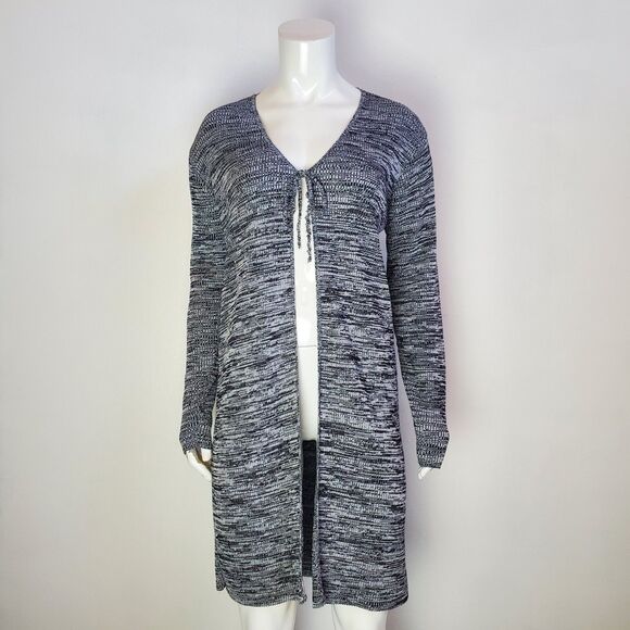 Vintage 90s United States Sweaters Gray Duster Cardigan - Picture 1 of 6